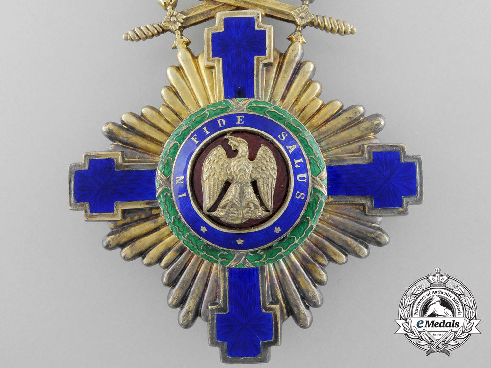 an_order_of_the_star_of_romania;_commander_with_crossed_swords&_case_b_0588