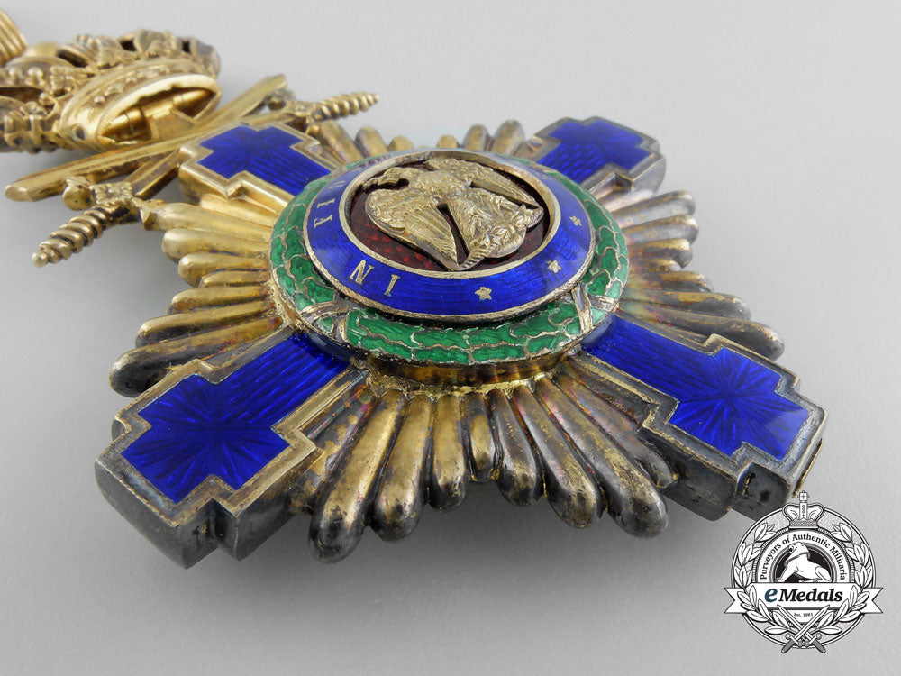 an_order_of_the_star_of_romania;_commander_with_crossed_swords&_case_b_0591