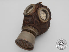 A First War German A1 Gas Mask With Canister; Bourlon Wood 1918