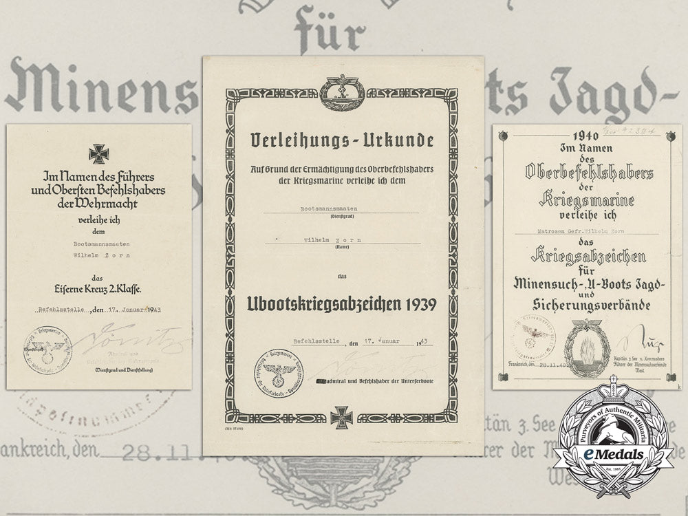 a_kriegsmarine_document_grouping_to_bootsmannsmaaten_wilhelm_zorn_b_1638