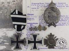 A First War German Imperial Flyers Group To Schrader Friedrich