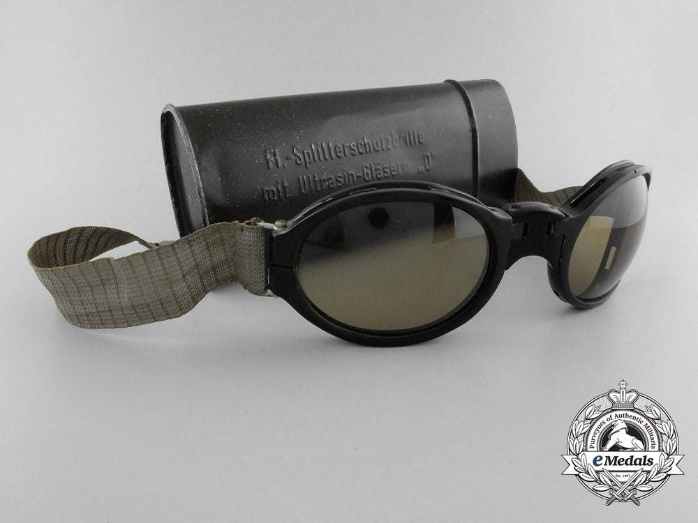 A Rare Set Of Luftwaffe Airman's Splinter Goggles With Ultrasin Glasse – eMedals
