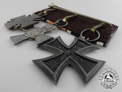 an_wwi_iron_cross_medal_pair;_marked_godet&_söhn_b_1832