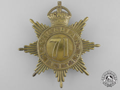 A 71St York Regiment Canadian Militia Helmet Plate C. 1908