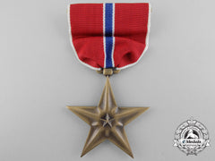 A Mint American Bronze Star With Box