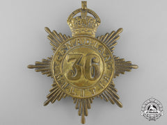 A 36Th Peel Regiment Canadian Militia Helmet Plate C. 1908