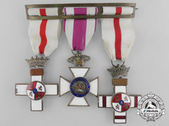 A Spanish Order Of Military Merit & St. Hermenegildo Medal Bar