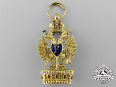 A Miniature Austrian Imperial Order Of The Iron Crown In Gold By Mayer