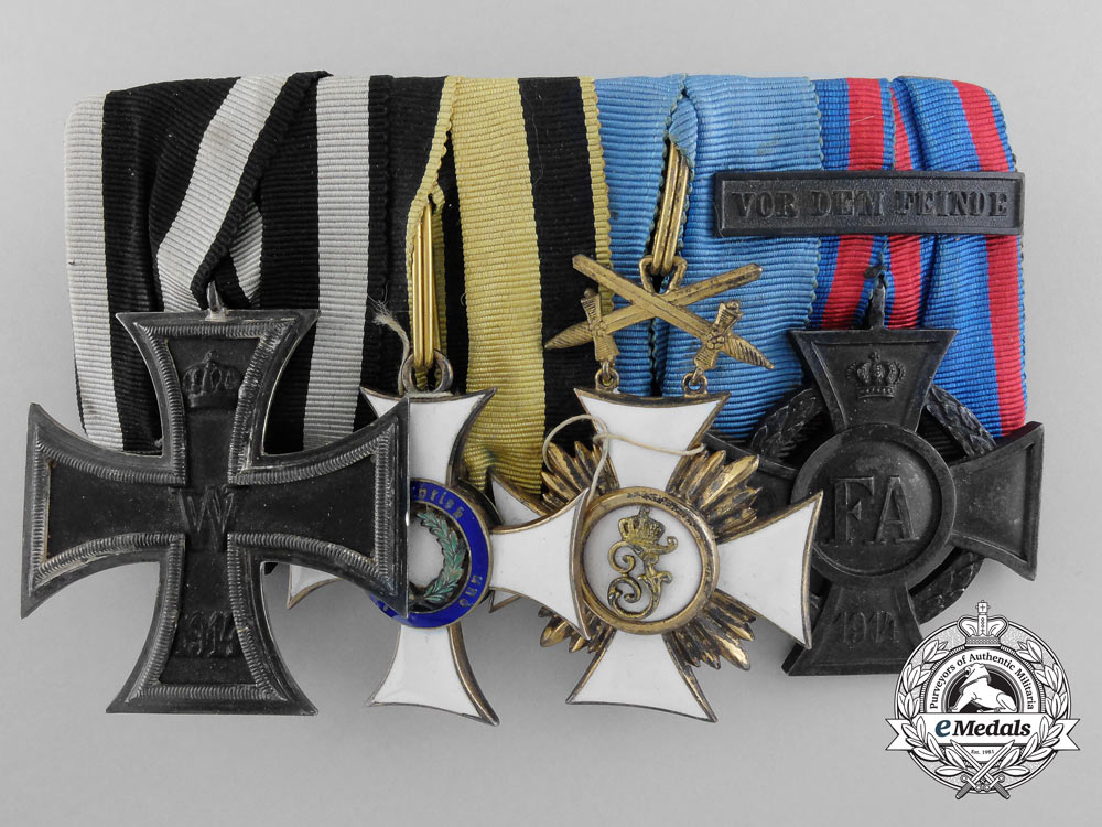 a_fine_first_war_württemberg_officer’s_medal_bar_b_2944