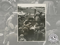 A Large H. Hoffmann Press Photo Of Ah In The Field With Army/Ss Troops