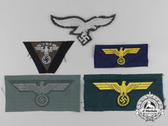 Five Second War Embroidered Breast Insignia
