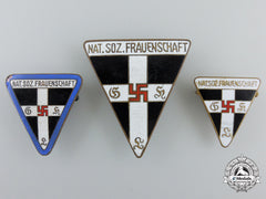 Three "Deutsche Frauenwerk" Badges & Awards