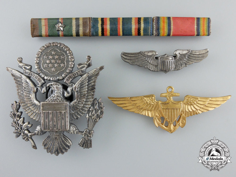 three_second_war_american_air_force_items&_ribbon_bar_b_494