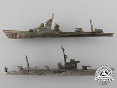 Two Second War Italian Surface Ships Badges