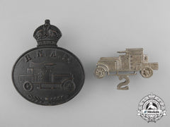United Kingdom. Two First War Royal Naval Air Service Badges