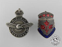 Two Second War Canadian Badges