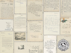 Nine Letters & Cards To The Commandant At Trent Park From General Hermann-Bernhard