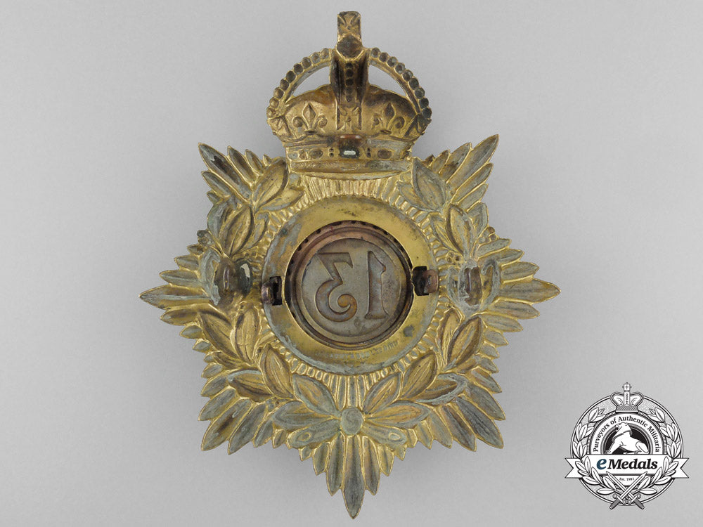 a13_th_regiment_canadian_militia_king’s_crown_brass_helmet_plate_b_6321