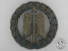 A Large Bronze Luftwaffe Fighter Squadron Emblem From Ground Base Gate