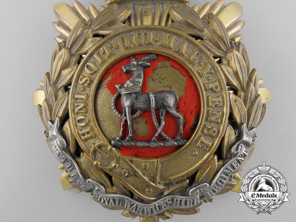 united_kingdom._a_royal_warwickshire_regiment_officer's_helmet_plate,_c.1910_b_6831
