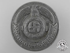An Ss Officer's Belt Buckle; Ground Recovered