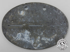 A Second World War Identification Tag; Air Fleet 1 In Lithuania