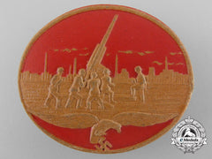 A Pressed Leather Luftschutz Badge