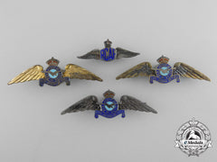 Canada, Commonwealth. Four Royal Rcaf Sweetheart Wings Badges