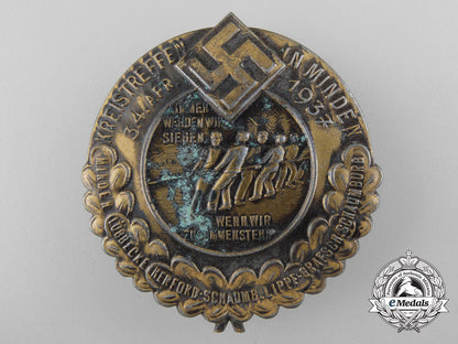 germany,_wehrmacht._a1937_badge_celebrating_kreistagtreffen_in_minden_b_7703