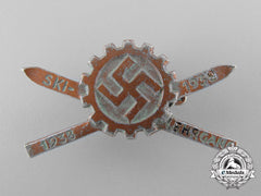 A German Labour Front Ski Seminar Participation Badge (1938/39) By B.h. Mayer