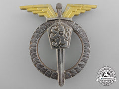 A Czechoslovakian Socialist Air Force Pilot Badge; 3rd Class