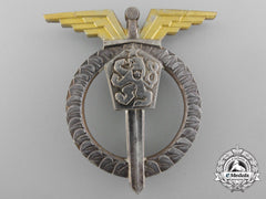 A Czechoslovakian Socialist Air Force Pilot Badge; 3Rd Class