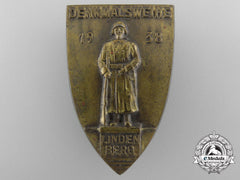 A 1938 Lindenberg Memorial Consecration Badge