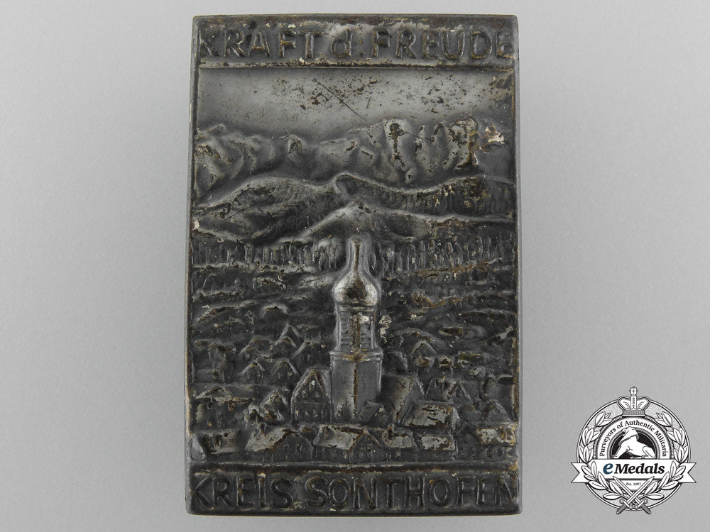 a1930’_s_german_labour_front“_kraft_durch_freude”_district_badge_b_9276