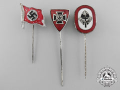 A Lot Of Three German Second War Stick & Membership Pins