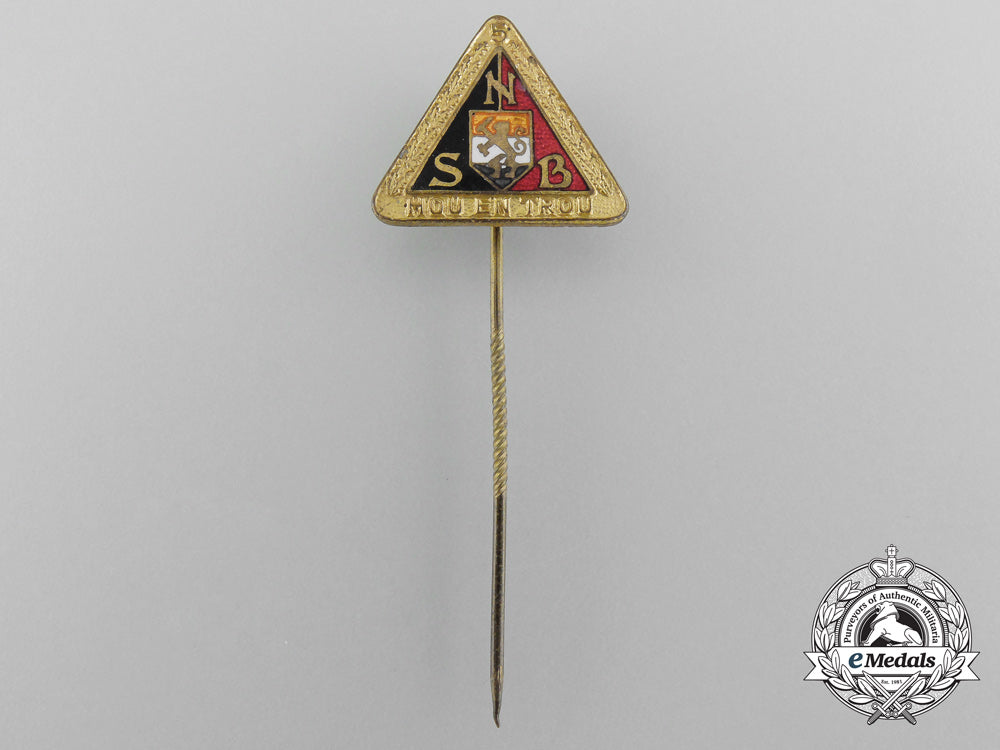 Nsb Triangular Pin A Dutch Nsb Members Pin; Numbered – eMedals
