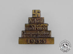 A 1933 Hessen-Nassau “Work And Peace” Regional Party Day Badge