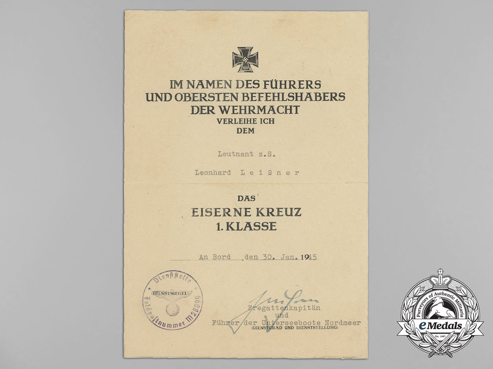 germany,_kriegsmarine._award_documents_signed_by_u-_boat_captain&_kc_with_swords_recipient_reinhard_suhren_bb_0200_1