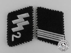A Matching Set Of Waffen-Ss Standarte Germania Rottenführer Tank Collar Tabs; Rzm Tagged