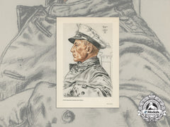 A Published Sketch Of U-Boat Commander And Kc Recipient Otto Schuhart