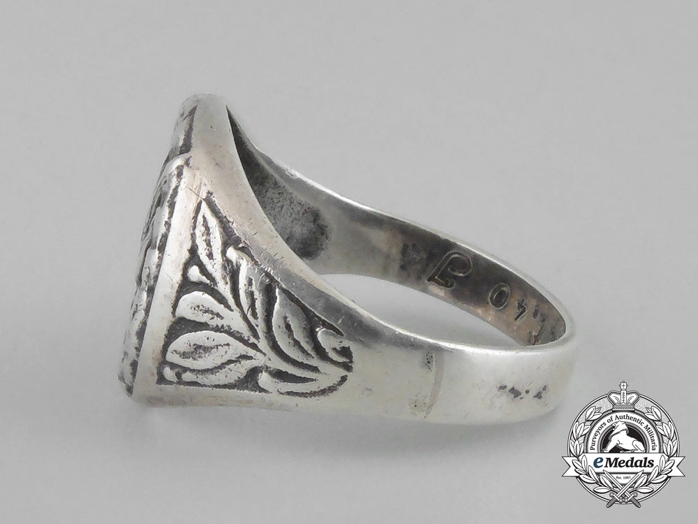 a_fallschirmjäger_silver_ring;_inscribed_october1940_bb_0486