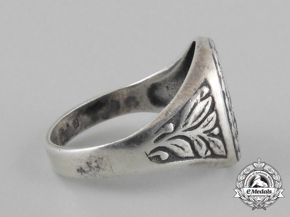 a_fallschirmjäger_silver_ring;_inscribed_october1940_bb_0487