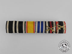 A First And Second War German Order Of Hohenzollern Medal Ribbon Bar