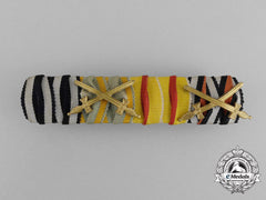 A First War German Baden Medal Ribbon Bar With Four Ribbons