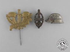 Three Third Reich Period Badges And Pins