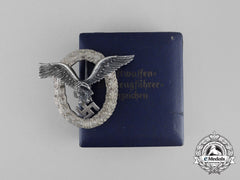 Germany, Luftwaffe. A Pilot’s Badge, By C. E. Juncker Of Berlin, With Case