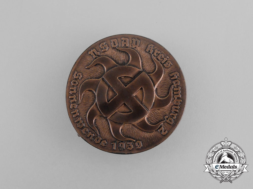 a1939_nsdap_hamburg_district_summer_solstice_celebration_badge_bb_1186