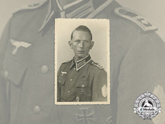 A Wartime Photo Of A Feldwebel With Iron Cross 1St Class & Demyansk Shield