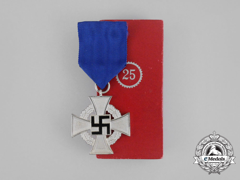 a_mint_third_reich_period_german25-_year_faithful_service_cross_in_its_original_case_of_issue_bb_1545