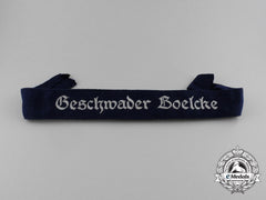 A Second War German Luftwaffe “Geschwader Boelcke” Officer’s Cufftitle; Uniform Removed